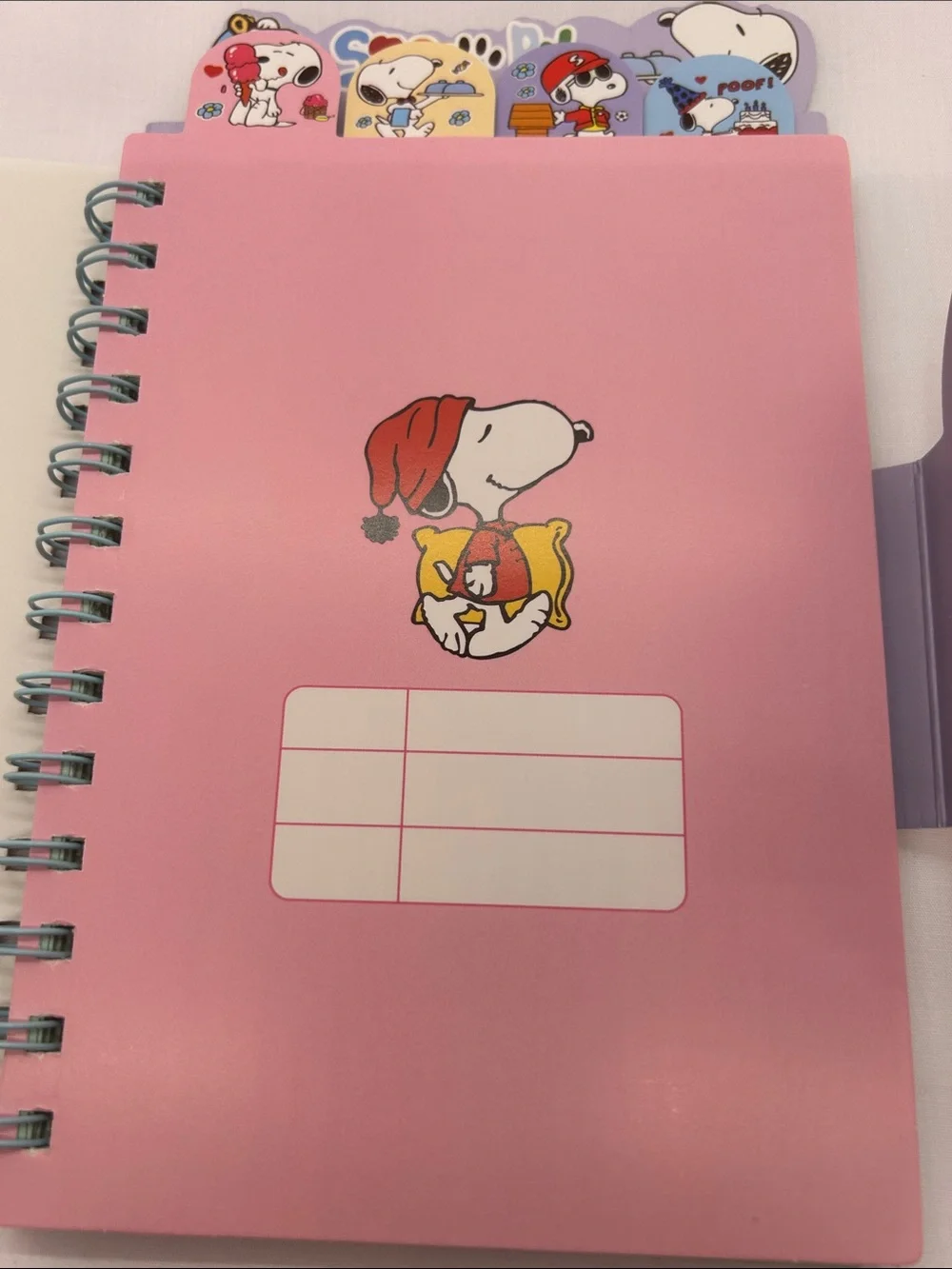 Snoopy Spiral Notebook - Purple Cover